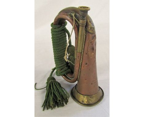 Boosey &amp; Co copper and brass bugle dated 1900