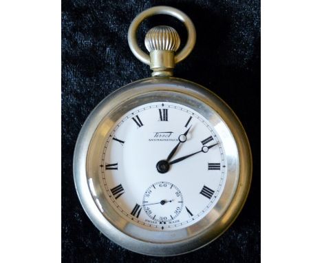 British Rail Eastern Region Tissot Antimagnetique pocket watch engraved BR(E) 9831