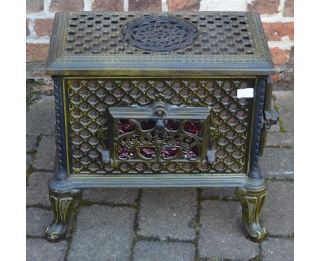 Godin French early 20th century green enamel stove