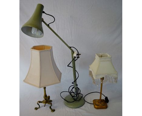 Angle poise desk lamp &amp; 2 other lamps