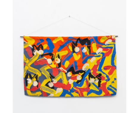 A Mid-century hand made tapestry, with initials A.F. (120 x 76 cm)