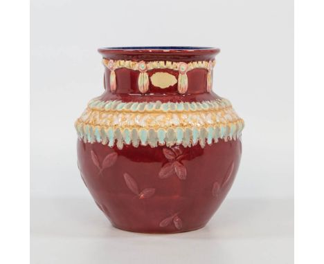 Ernest D'OSSCHE (1912 1976) for Boch Frres Keramis D'art, D.3052, a ceramic vase, marked on the base. (18,5 x 17 cm)