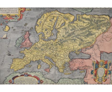 After Abraham Ortelius (Belgian 1527-1598) Europam, Sive Celticam Veterem (map of the Celtic Empire) from Ortelius's Theatrum