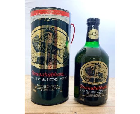 A bottle of 12 Year Old Bunnahabhain Single Islay Malt Scotch Whisky. Region: IslayDistillery: BunnahabhainDistilled: Age: 12
