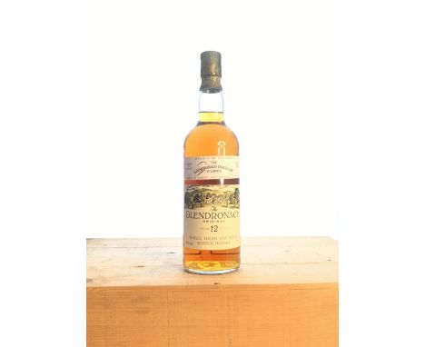 A bottle of Glendronach 12 year old Single Highland malt scotch whisky.Region: HighlandDistillery: GlendronachAge: 12 yearsBo