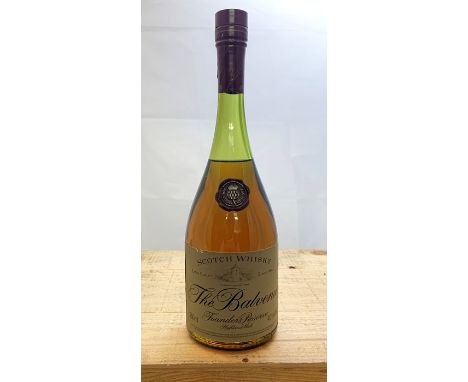 A bottle of Balvenie Founder's Reserve Scotch Whisky Cognac bottle.Region: SpeysideDistillery: BalvenieDistilled: 1980'sAge: 