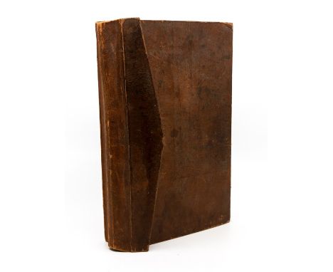 19th-century Qur'an, c.1878, printed in black ink, full contemporary leather wallet binding bearing pasted manuscript note to
