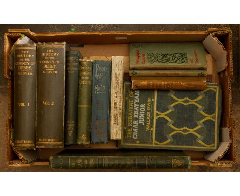 Collection of books, comprising: The History of the County of Derby, Stephen Glover, in two volumes, Derby: Henry Mozley and 