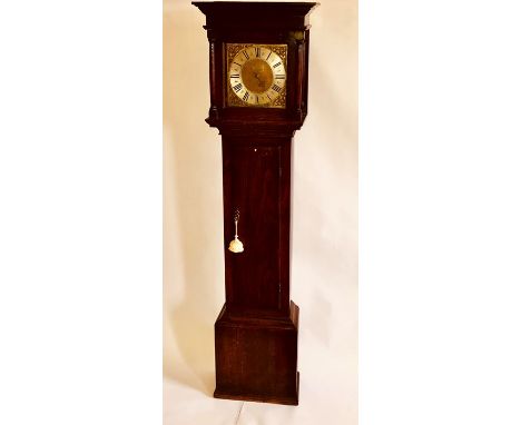 A George II oak 30 hour Longcase clock by John Thomas of Crewkerne (Somerset), circa 1740, moulded pediment, above two turned