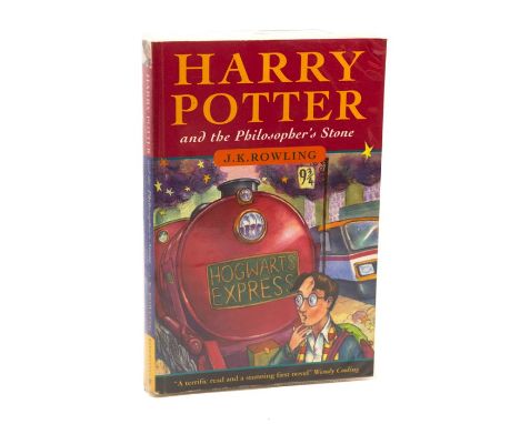 Rowling, J. K. Harry Potter and the Philosopher's Stone, first edition, first issue, London: Bloomsbury, 1997, paperback, pri