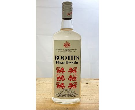 A late 1960's/early 1970's bottle of&nbsp;Booth's Finest Dry Gin.