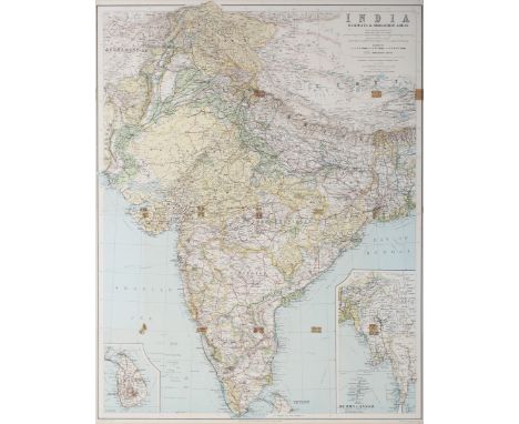 George Philip &amp; Son (publisher) - 'India Railways &amp; Irrigation Areas', colour lithograph from the 'Authentic Imperial