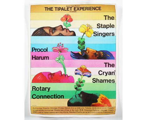 Milton Glaser - 'Muriel Cigars Presents, The Tipalet Experience, The Staple Singers, Procol Harum, The Cryan' Shames, Rotary 