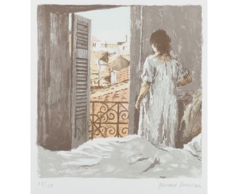 Bernard Dunstan - Interior, Viterbo, lithograph, signed and editioned 98/150 in pencil, printed by Curwen Studio circa 1975, 
