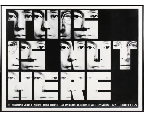 George Maciunas (designer) - 'This Is Not Here' (Poster for the Yoko Ono &amp; John Lennon exhibition at Everson Museum of Ar