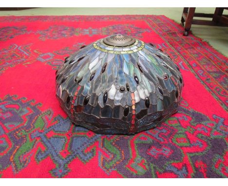 A large Tiffany style dragonfly design table lamp  shade, approximately 55cm diameter 