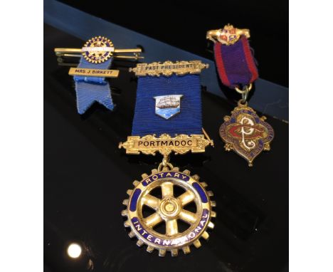 A silver gilt Rotary Past President medal, cased and an Order of Independent Oldfellows medal