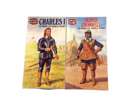 Airfix 1:12 Scale Kings &amp; Queens etc. model kits including Charles I No.02511, Oliver Cromwell No.2510, Henry VIII No.250