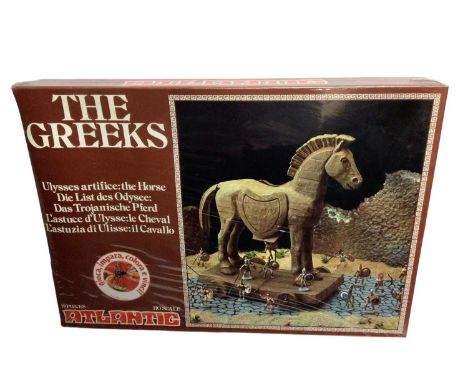 Atlantic HO Scale The Greeks Ulysses the Horse Playset, sealed box with splitting No.1513 &amp; The Greek Cavalary (Chariots)