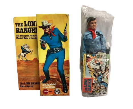 Marx Toys The Lone Ranger Rides Again action figures Masked Rider No.7400 &amp; Red Sleeves No.7404, boxed (2)