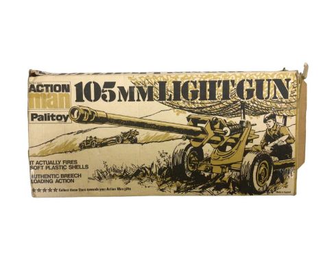 PalitoyAction Man 105mm Light Gun (used condition) boxed No.34720 (1)