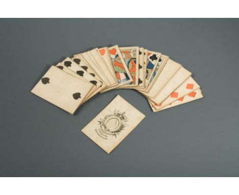 A set of George III playing cards by Thomas Wheeler, the ace of spades with T. Wheeler, Exportations  