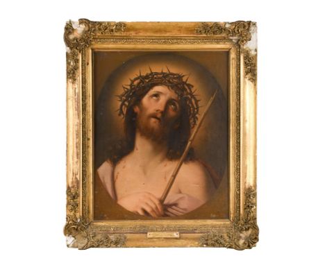 After Guido Reni, 19th Century Ecce Homo oil on canvas 62 x 50cm (24 x 20in)  Oil on canvas which is unlined. There are two p