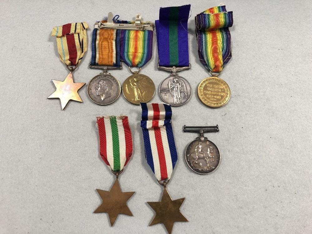 Eight various Great War and Second World War medals, including two ...