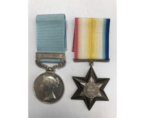 An Army of India 1799-1826 Medal with Bhurtpoor clasp to Ensign A. Mackenzie 11th N.I., with ribbon; and Maharajpoor Star 29t