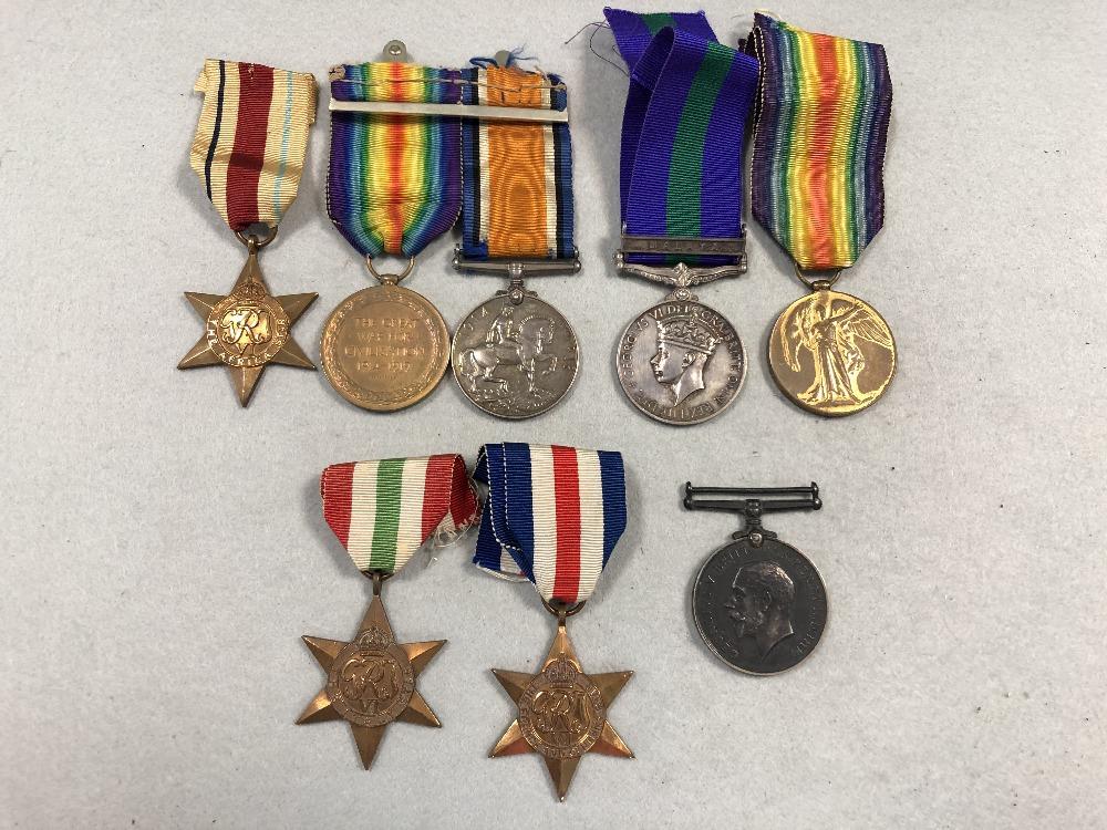 Eight various Great War and Second World War medals, including two ...