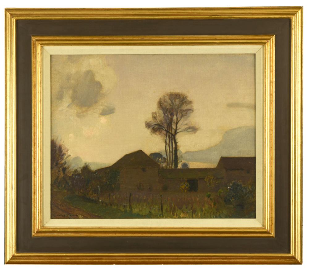 § Sir John Arnesby Brown, RA (British, 1866-1955) Winter Evening signed ...