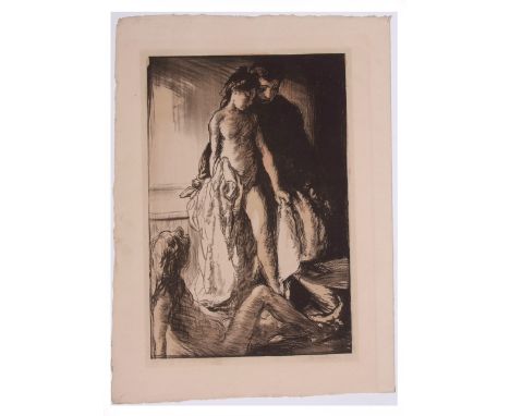 AR GERALD SPENCER PRYSE (1880-1957) "The Bathers" part coloured lithograph, signed in pencil to lower right margin 42 x 28cms
