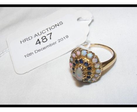 A lady's opal ring in gold mount CONDITION REPORTsize O