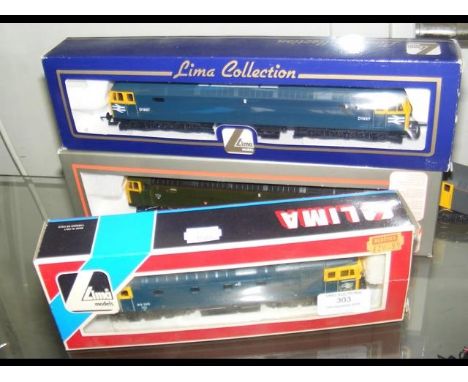 A boxed Lima Diesel Loco, together with two others 