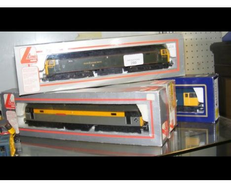A boxed Lima Diesel Loco, together with three others 