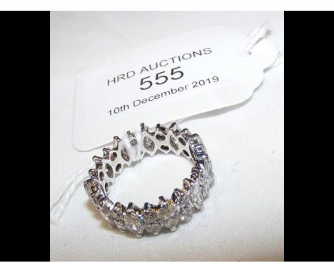 A lady's diamond full eternity ring - approx. 3.0 carat total - in 18ct white gold setting 