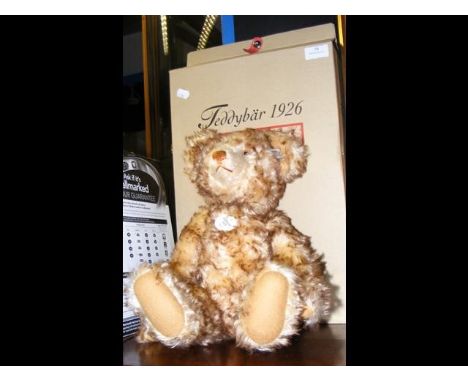 A boxed Steiff Teddy Bear - 1926 Replica - Brown Tipped - 40cm long 