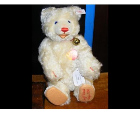 A collectable Steiff Bear 'Whitey' - 1998 - with growler and bag - 28cm 