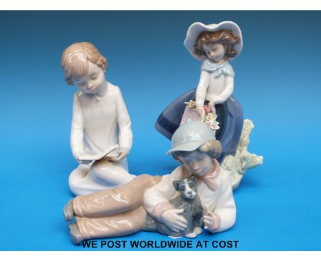 A group of three Lladro/Nao figures