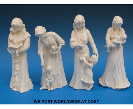 Four Royal Worcester figurines Sweet Dreams, Once Upon a Time, First Steps and New Arrival