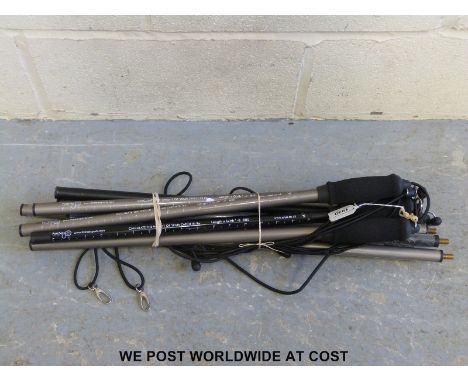 A collection of FastNet wading sticks with measurement scales to side 