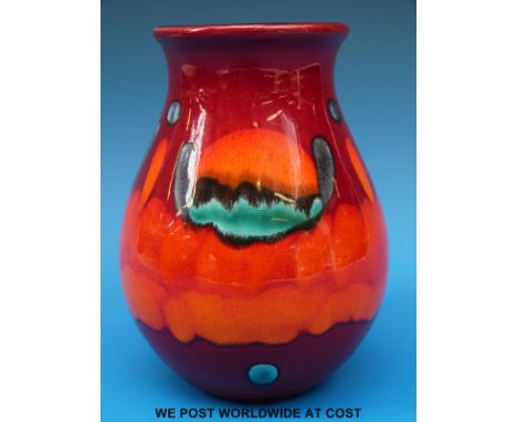 A Poole pottery 'Volcano' vase (16cm tall)