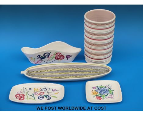 Five pieces of Poole pottery 