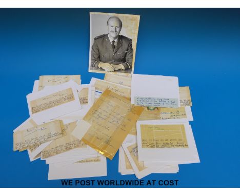A collection of approximately 50 signed cards, high ranking and decorated Army officers, collected by Michael Chitty, son of 