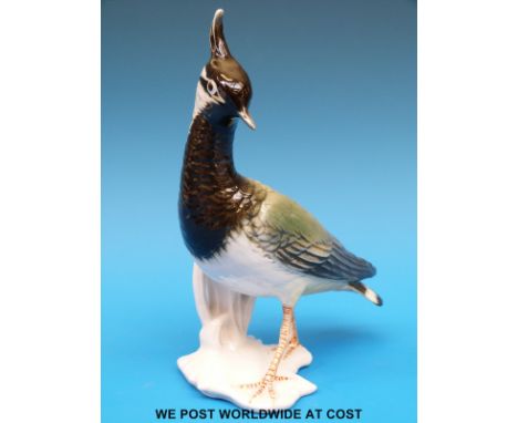 A Karl Ens ceramic lapwing (19cm tall)