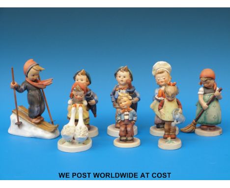 Eight Goebel Hummel figures including some early examples