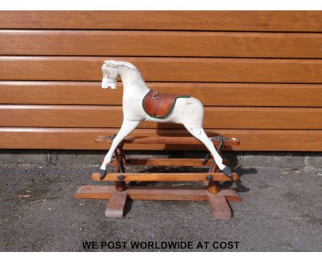 A c1900 rocking horse, 57cm saddle height from floor