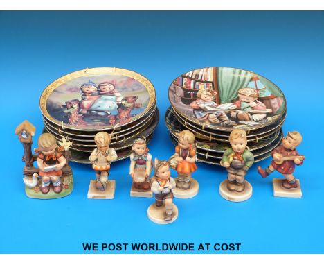 A collection of Goebel Hummel figures and plates