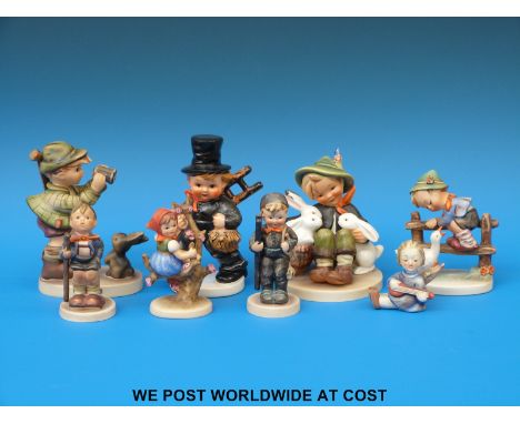Eight Goebel Hummel figures including some early examples