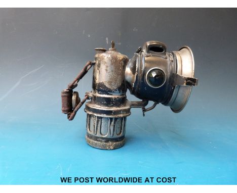 A Miller acetylene bicycle lamp c1920s